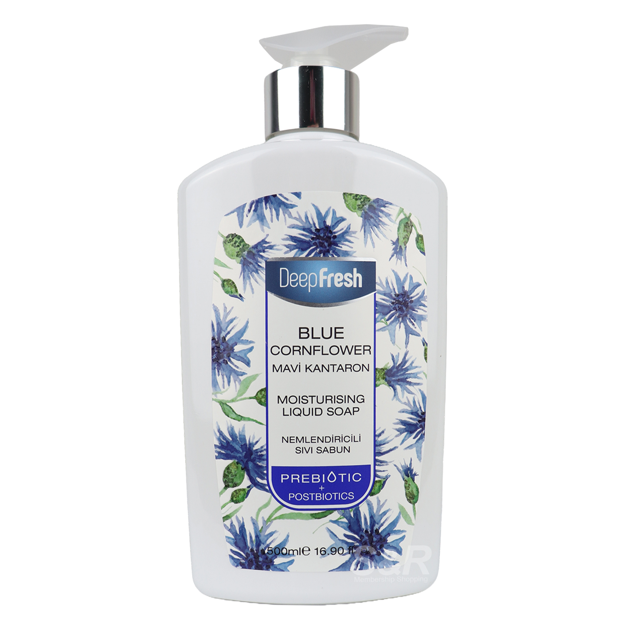 Deep Fresh Moisturising Liquid Hand Soap Blue Cornflower 500mL